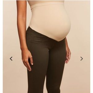 Olive Secret Fit Belly Twill Skinny Leg Pants